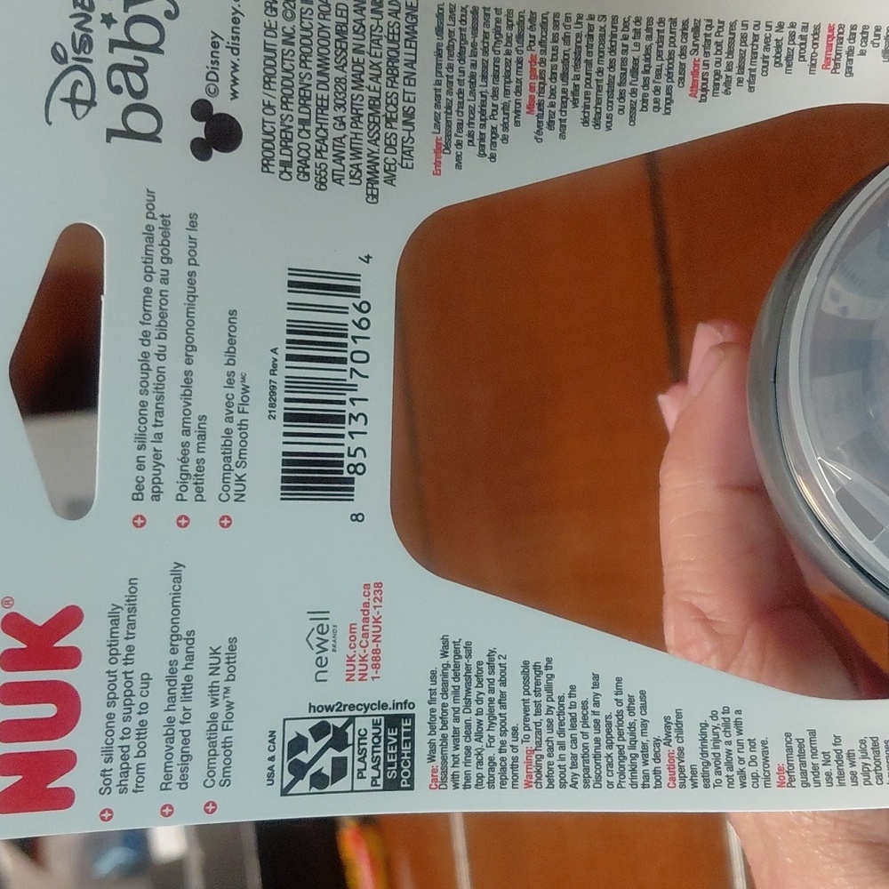 2 NUK Disney Baby Mickey Mouse Large Learner Cup - Black and Red - Picture 4 of 4